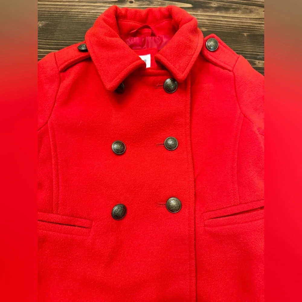GAP Bright Red Girls Pea‎ Coat